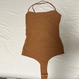 Tan Open Back Bodysuit